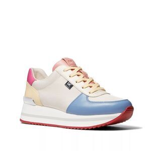 New! MICHAEL KORS Women's Monique Colorblock Trainers Platform Sneakers Shoes